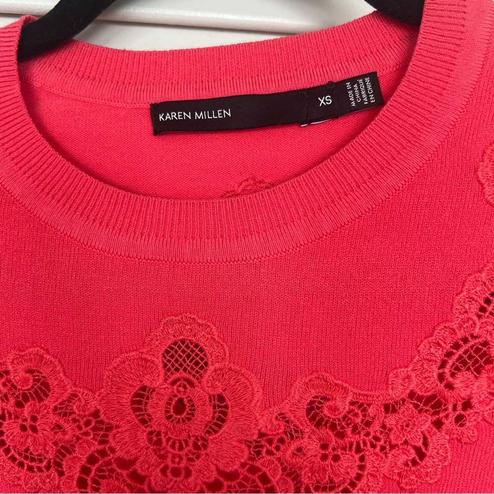 Karen Millen Scalloped Short Sleeve Dress - Picture 3 of 6